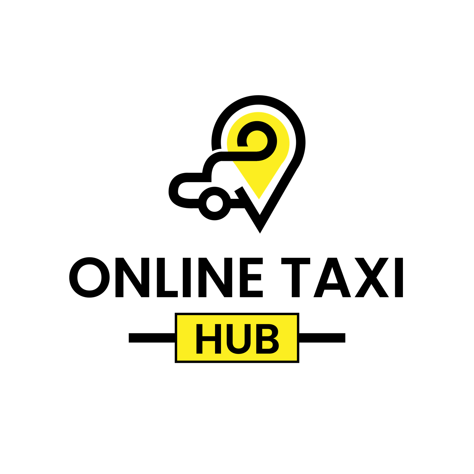 Online Taxi Hub Logo Design