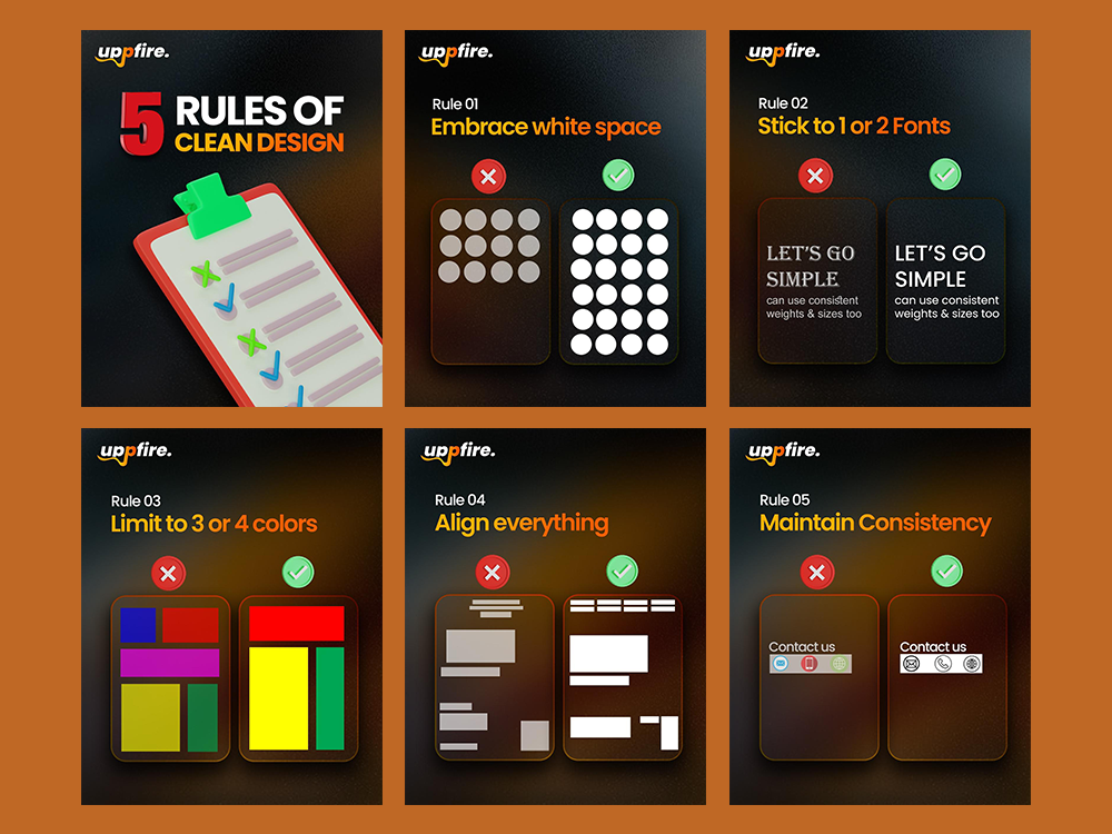 Uppfire 5 Rules of Clean Design